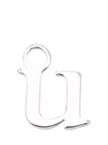 frkl. Lower Case Initial Charm, Silver, U