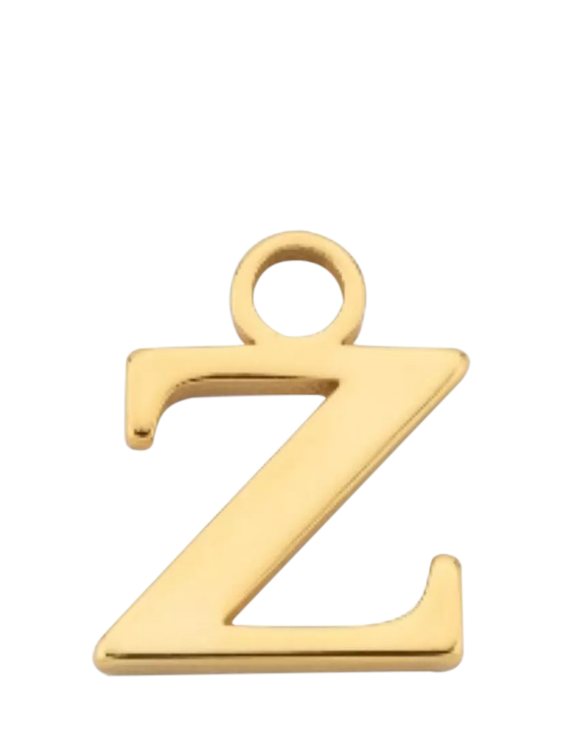 frkl. Lower Case Initial Charm, Gold, Z