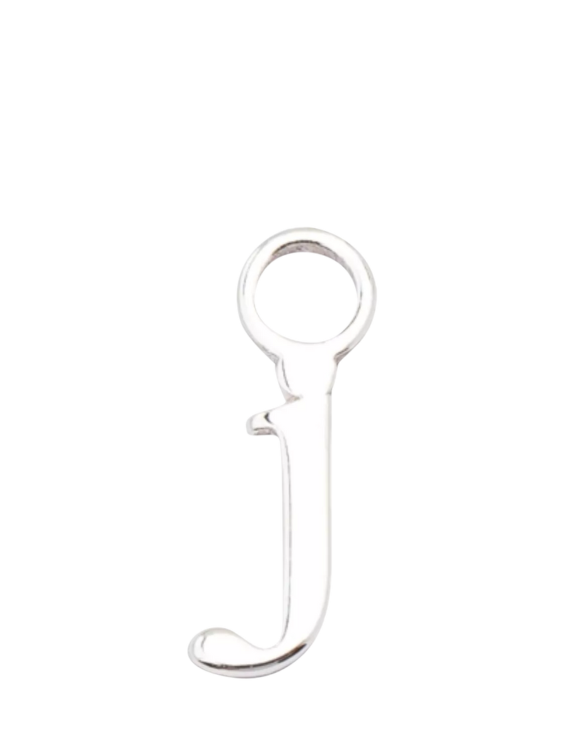 frkl. Lower Case Initial Charm, Silver, J