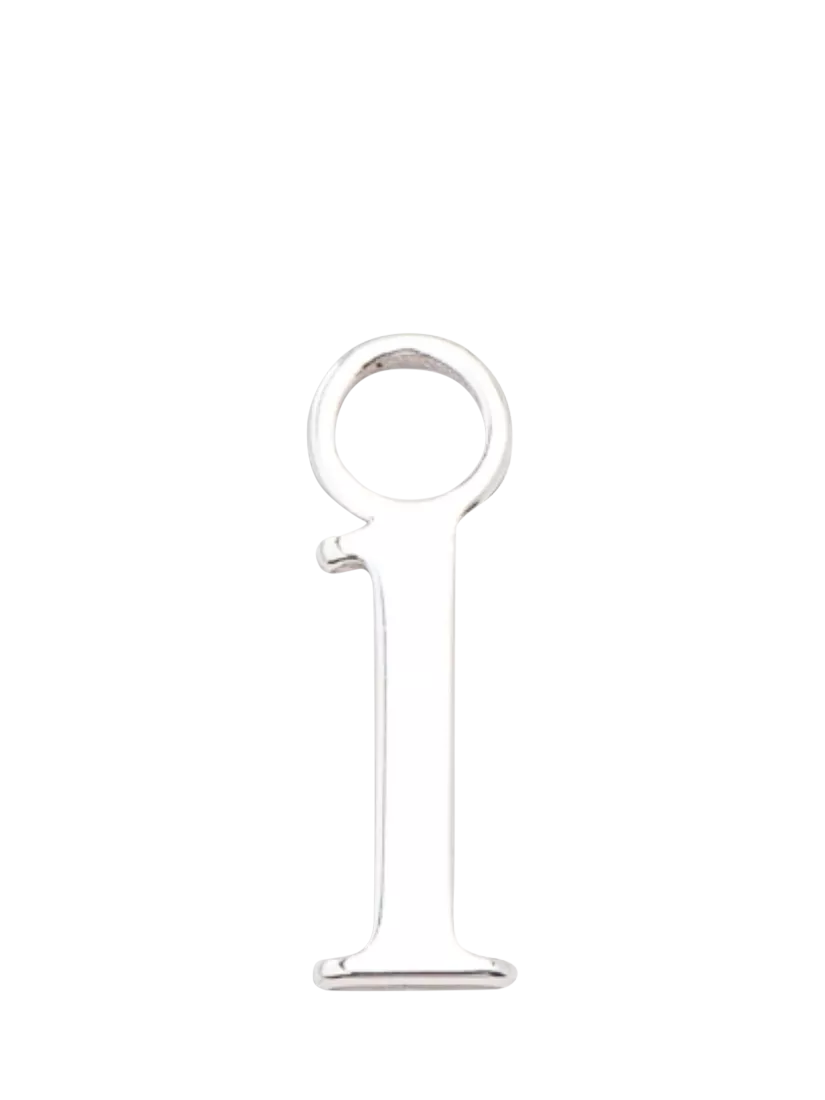frkl. Lower Case Initial Silver Charm