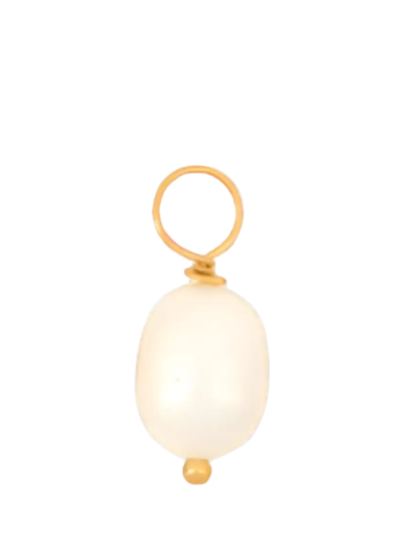 frkl. pearl drop charm 2cm gold plated, UK version