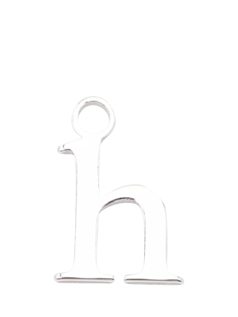 frkl. Lower Case Initial Charm, Silver, H