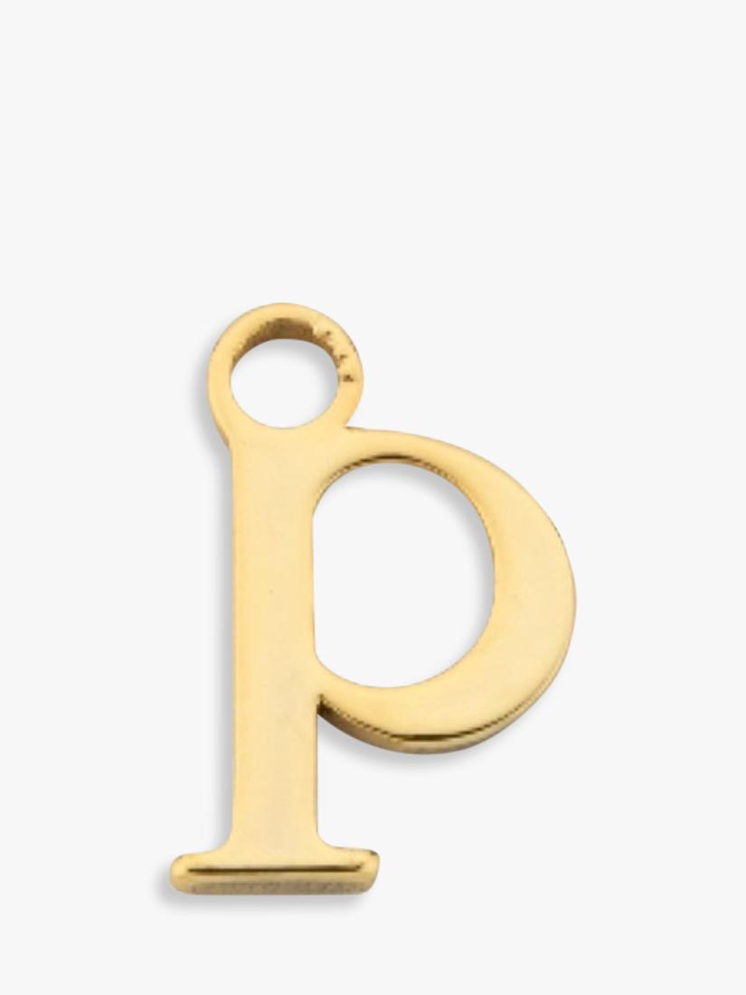 frkl. gold-plated initial charm (British brand)