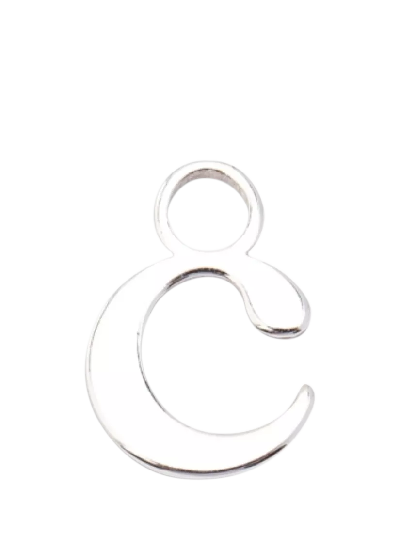frkl. Lower Case Initial Charm, Silver, C