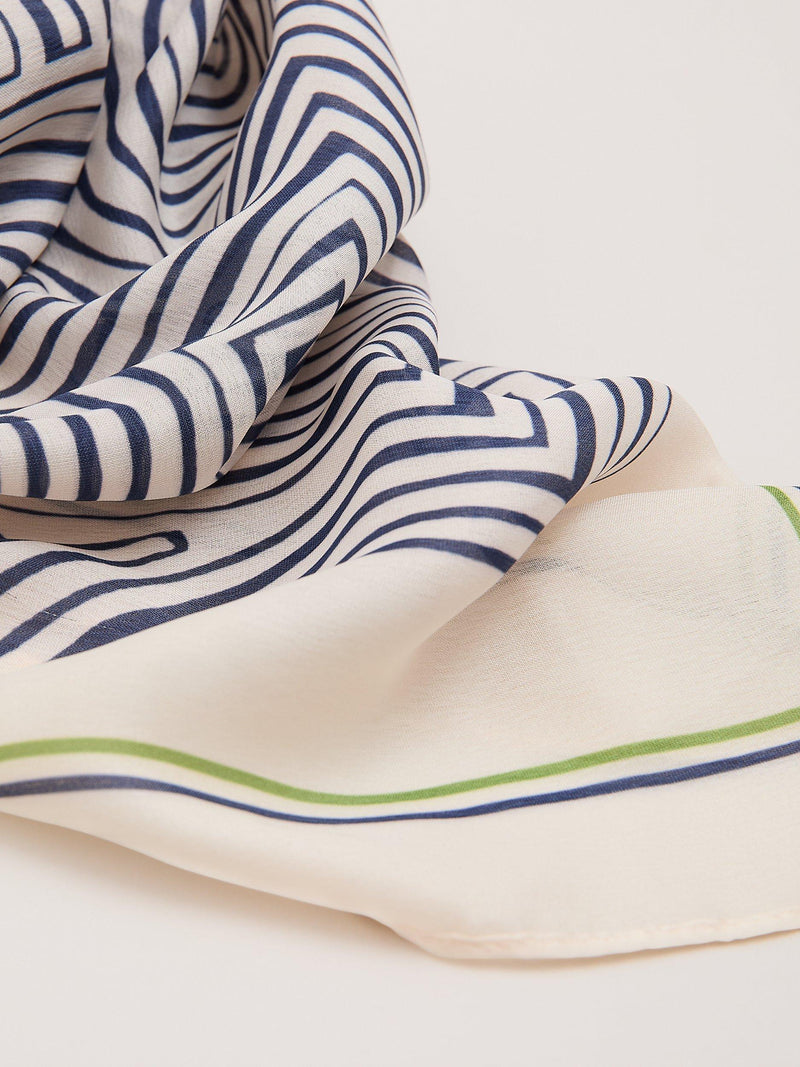 Phase Eight geometric print scarf cream 70cm (British brand)