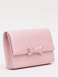 Phase Eight grosgrain bow clutch bag in pale pink - British product