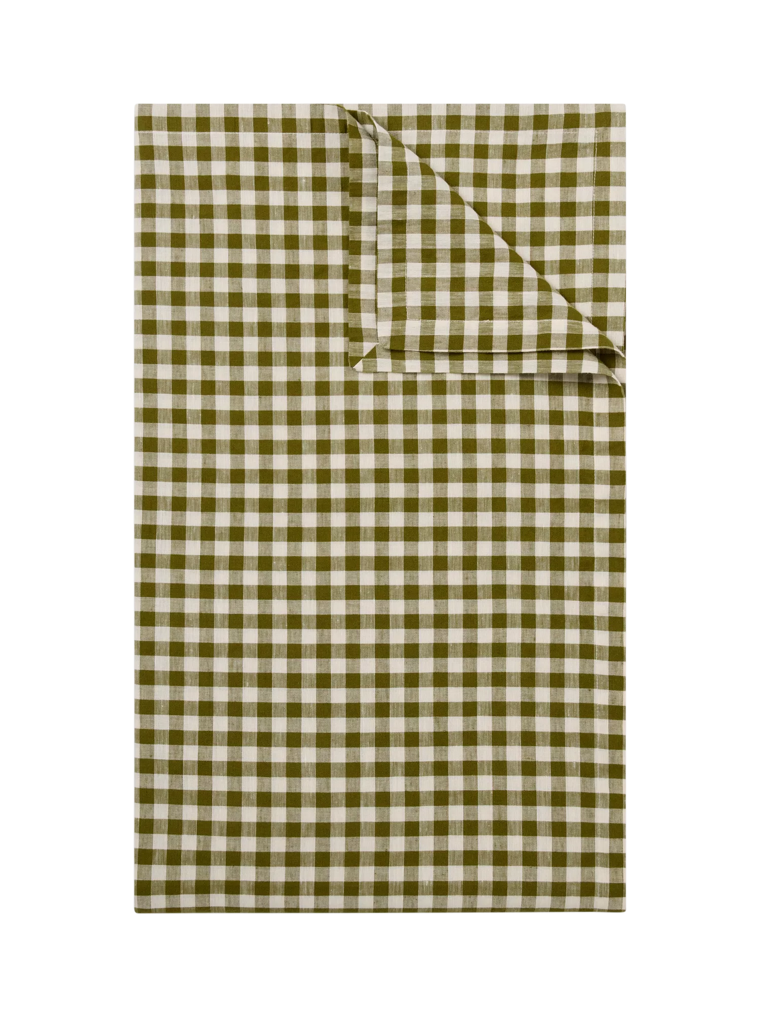 Piglet in Bed gingham linen blend tablecloth 155x210cm - British product