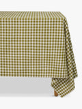 Piglet in Bed gingham linen blend tablecloth 155x210cm - British product