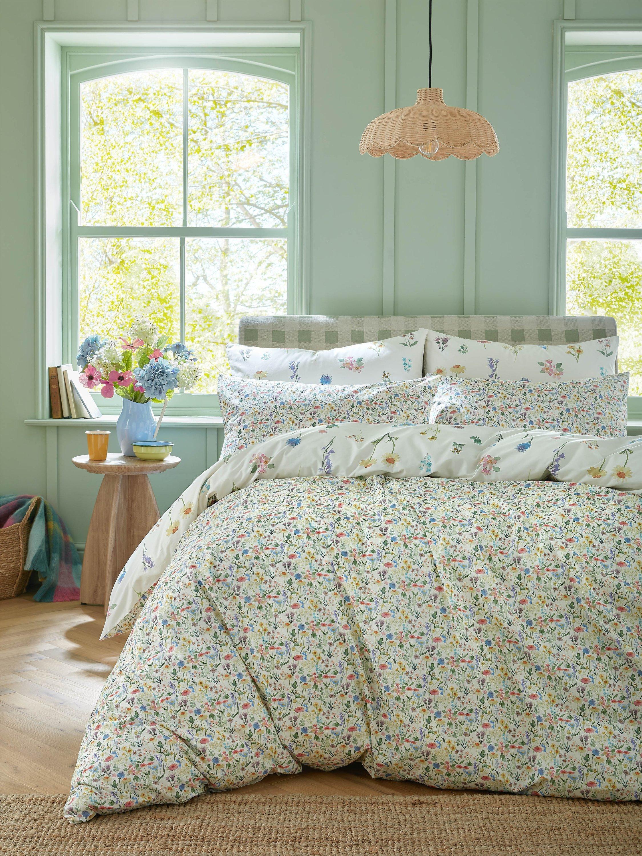 bluebellgray reversible floral duvet cover set double, UK version