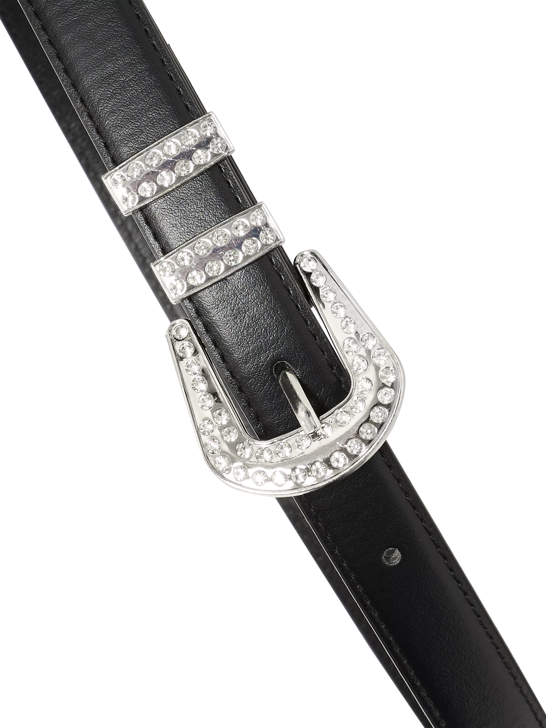 ICHI Bonnie rhinestone belt black - British product