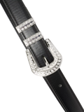 ICHI Bonnie rhinestone belt black - British product