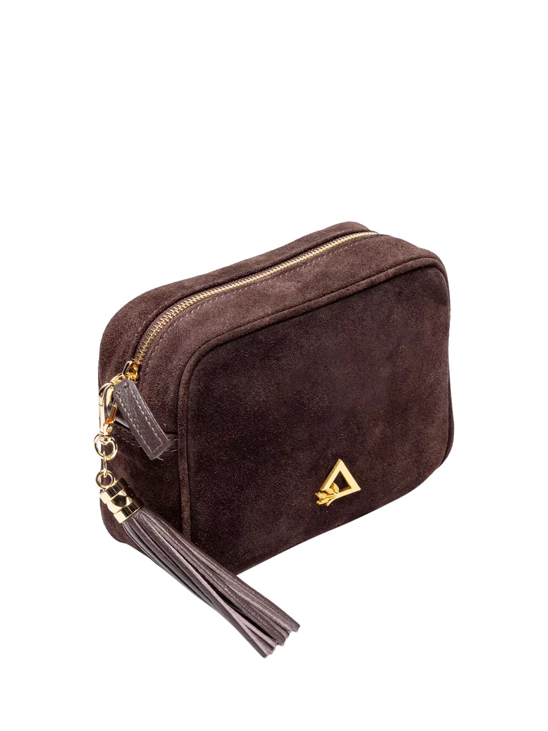Hay Life suede camera bag chocolate from a British brand, imported from the UK