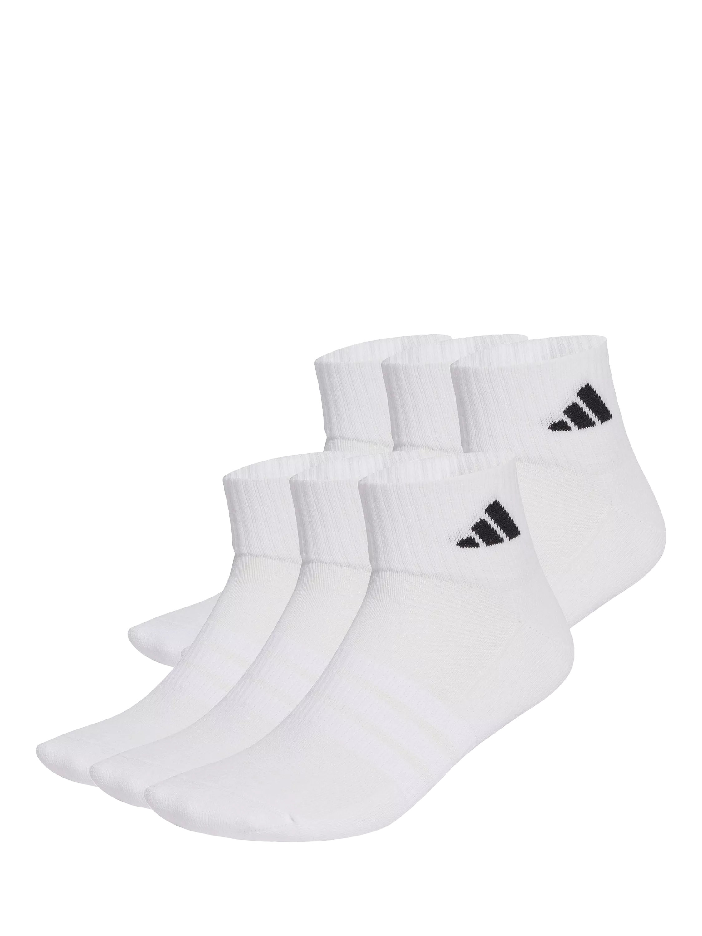 adidas cushioned ankle socks pack of 6 white (British brand)