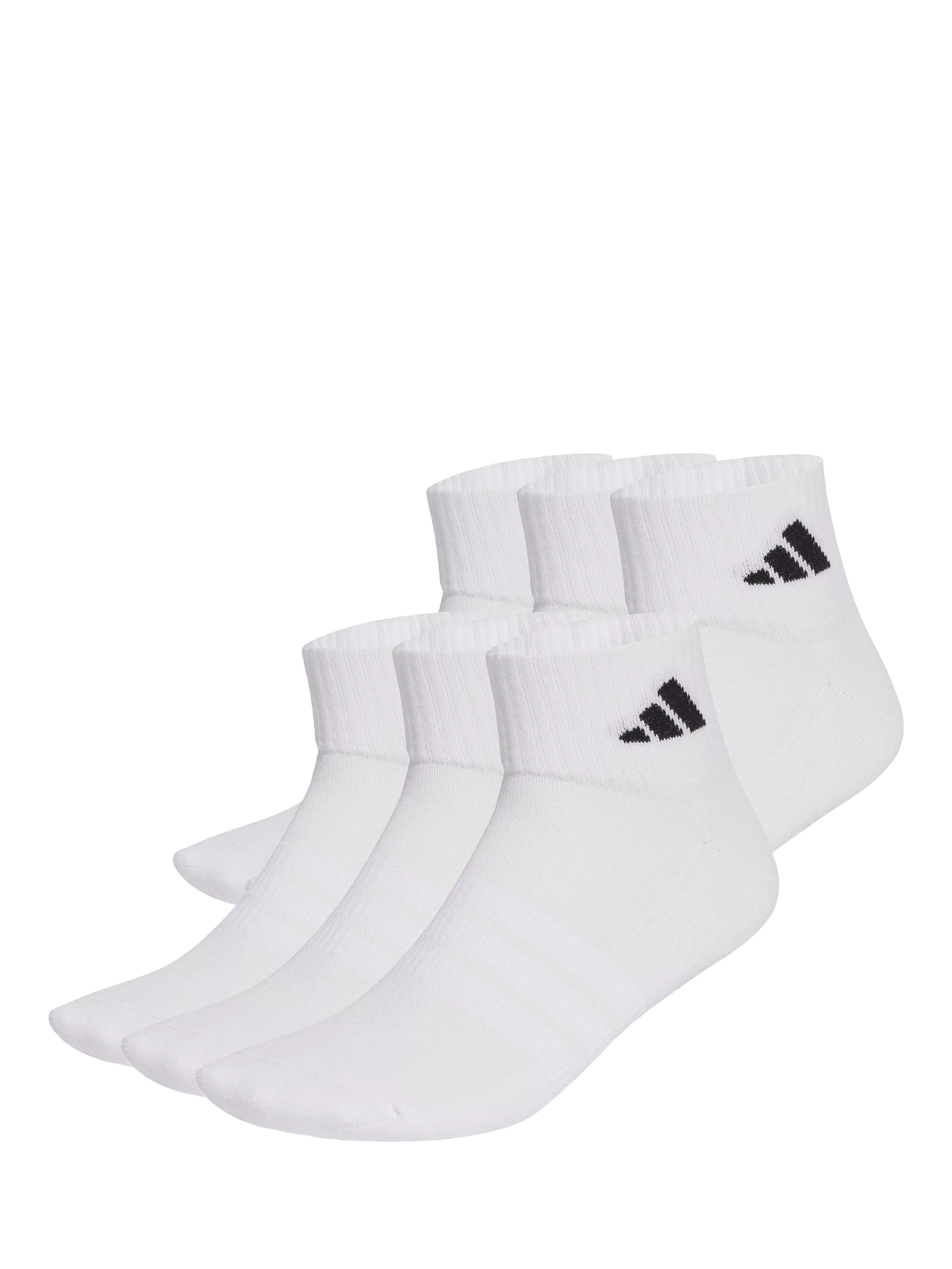adidas cushioned ankle socks pack of 6 white (British brand)