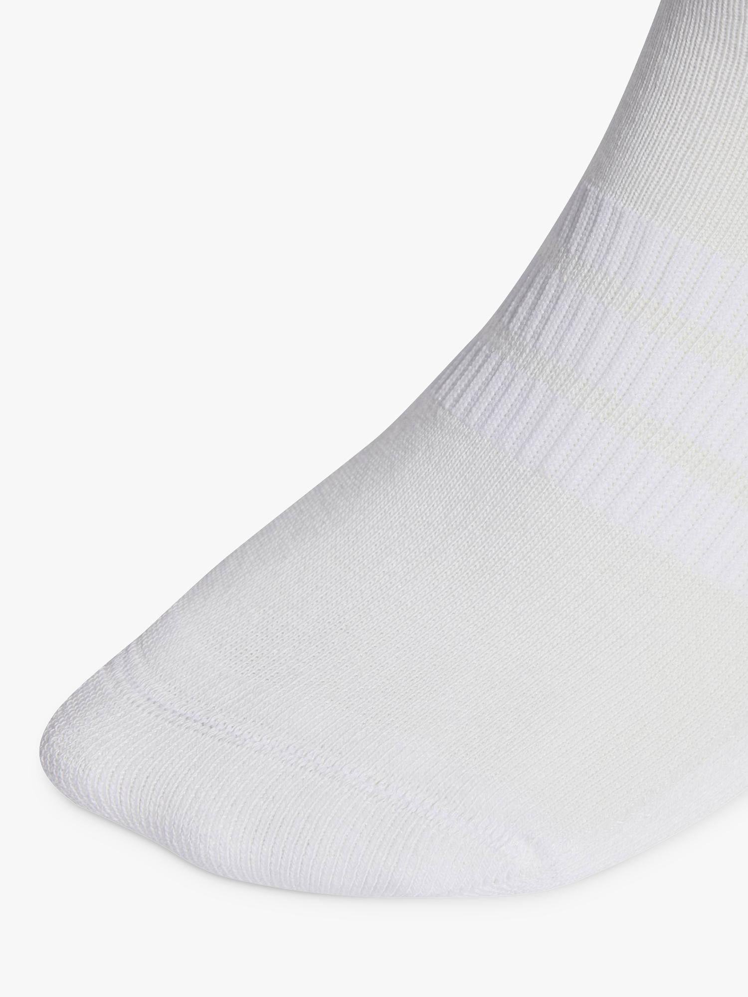 adidas cushioned ankle socks pack of 6 white (British brand)