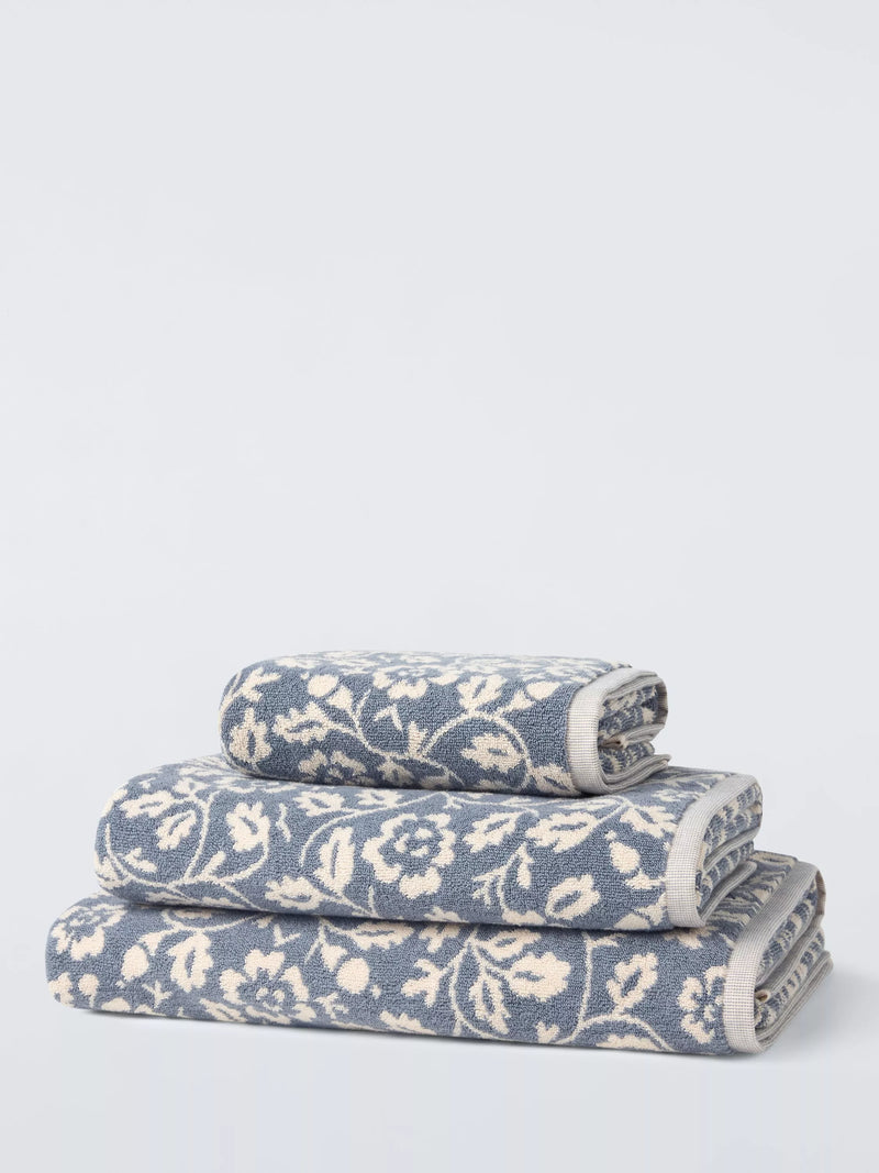 John Lewis floral towel 600gsm, imported from the UK