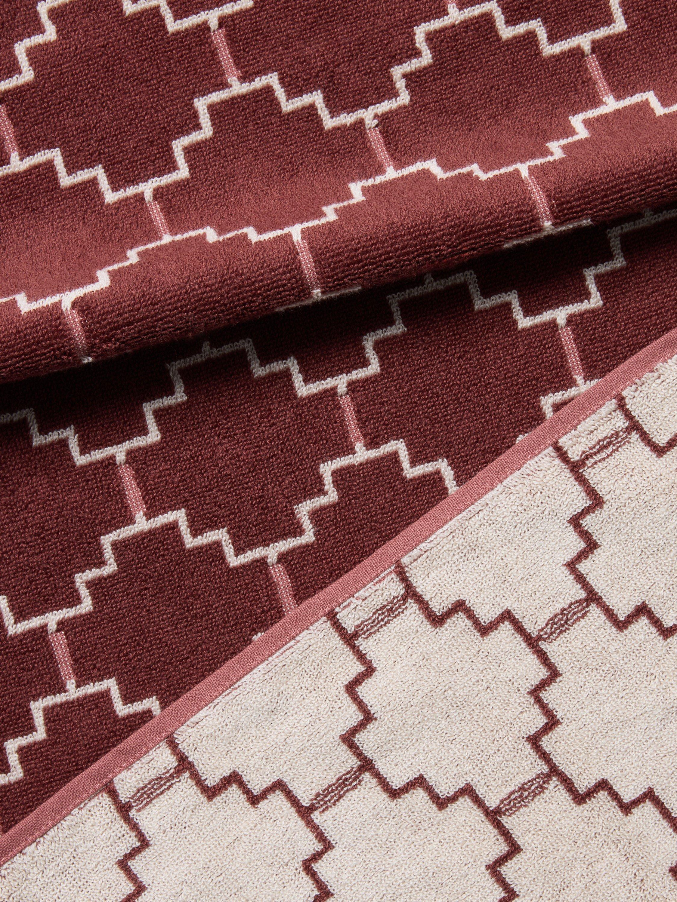 John Lewis Castillo geometric towel Burnt Umber 600gsm - British product