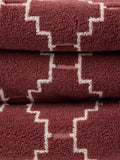John Lewis Castillo geometric towel Burnt Umber 600gsm - British product