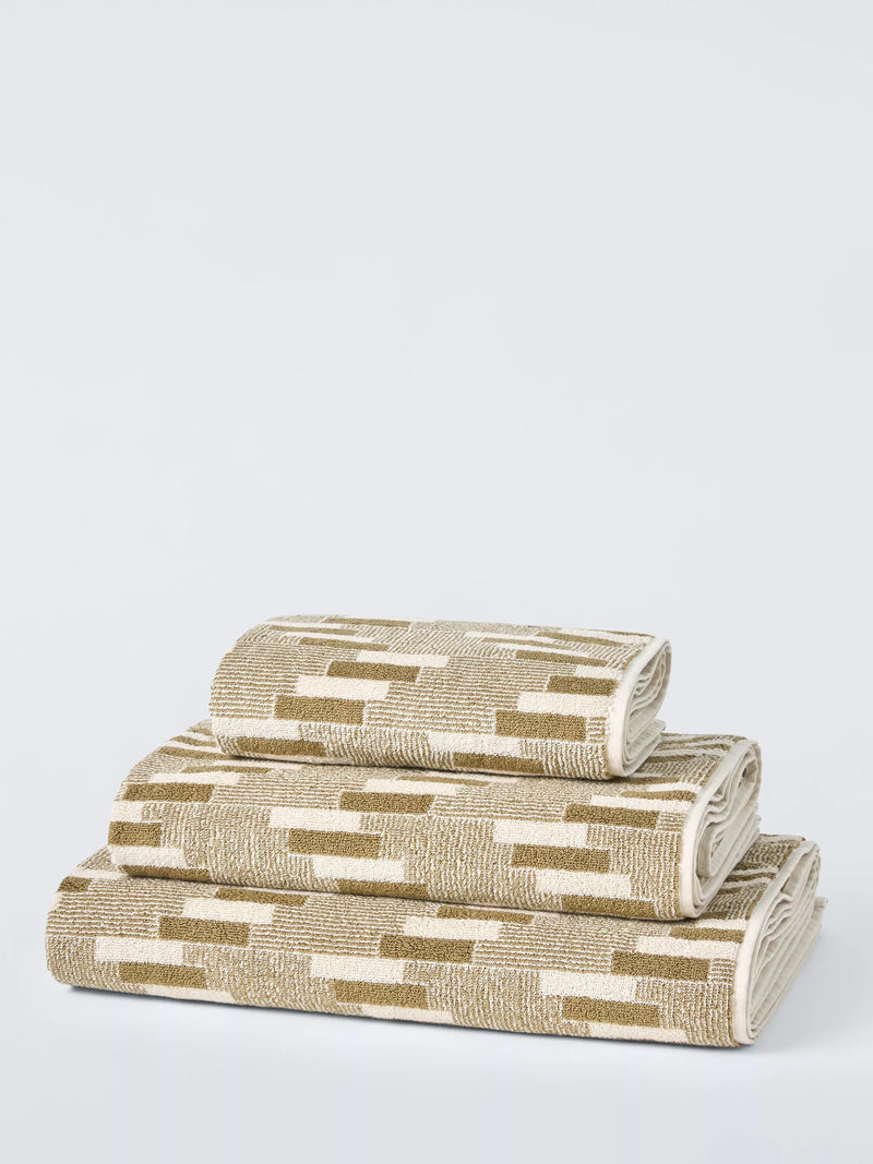 John Lewis Mitla Geometric Cotton Towels