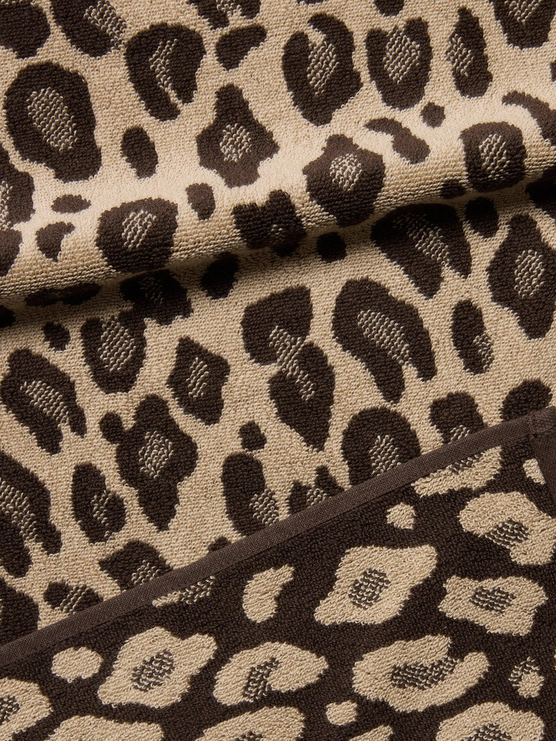 John Lewis leopard print towel natural 600gsm, imported from the UK