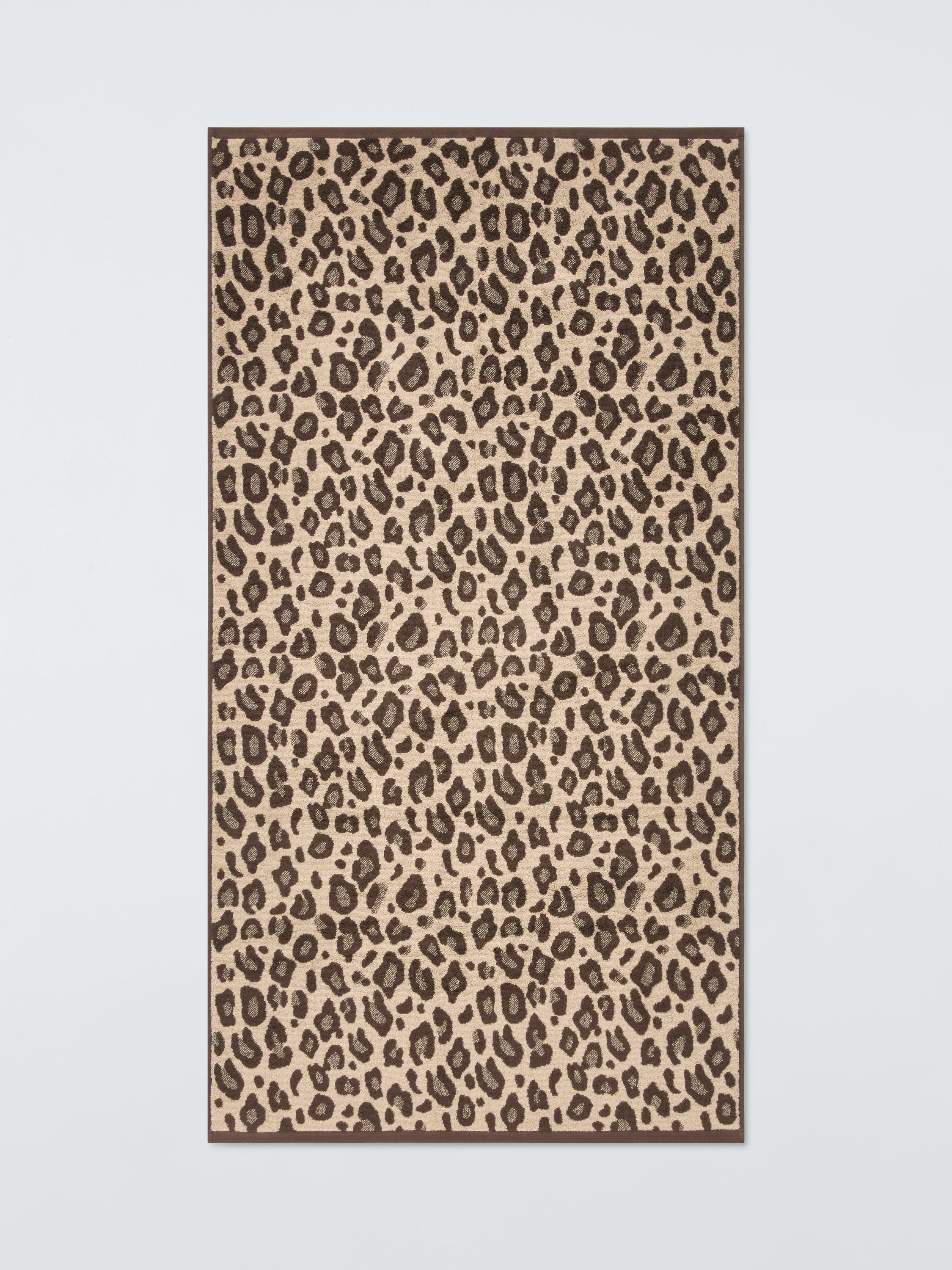 John Lewis leopard print towel natural 600gsm, imported from the UK