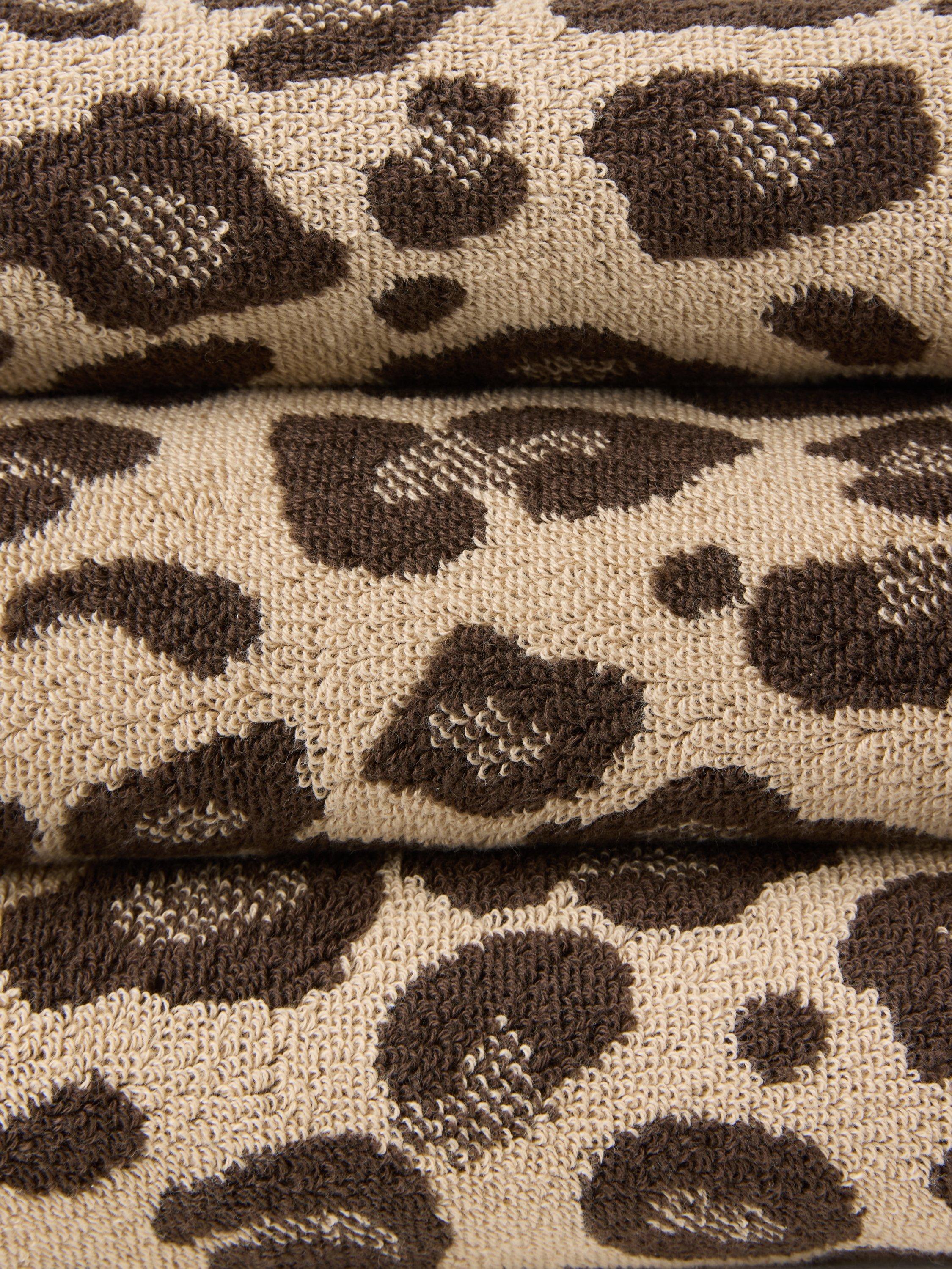John Lewis leopard print towel natural 600gsm, imported from the UK