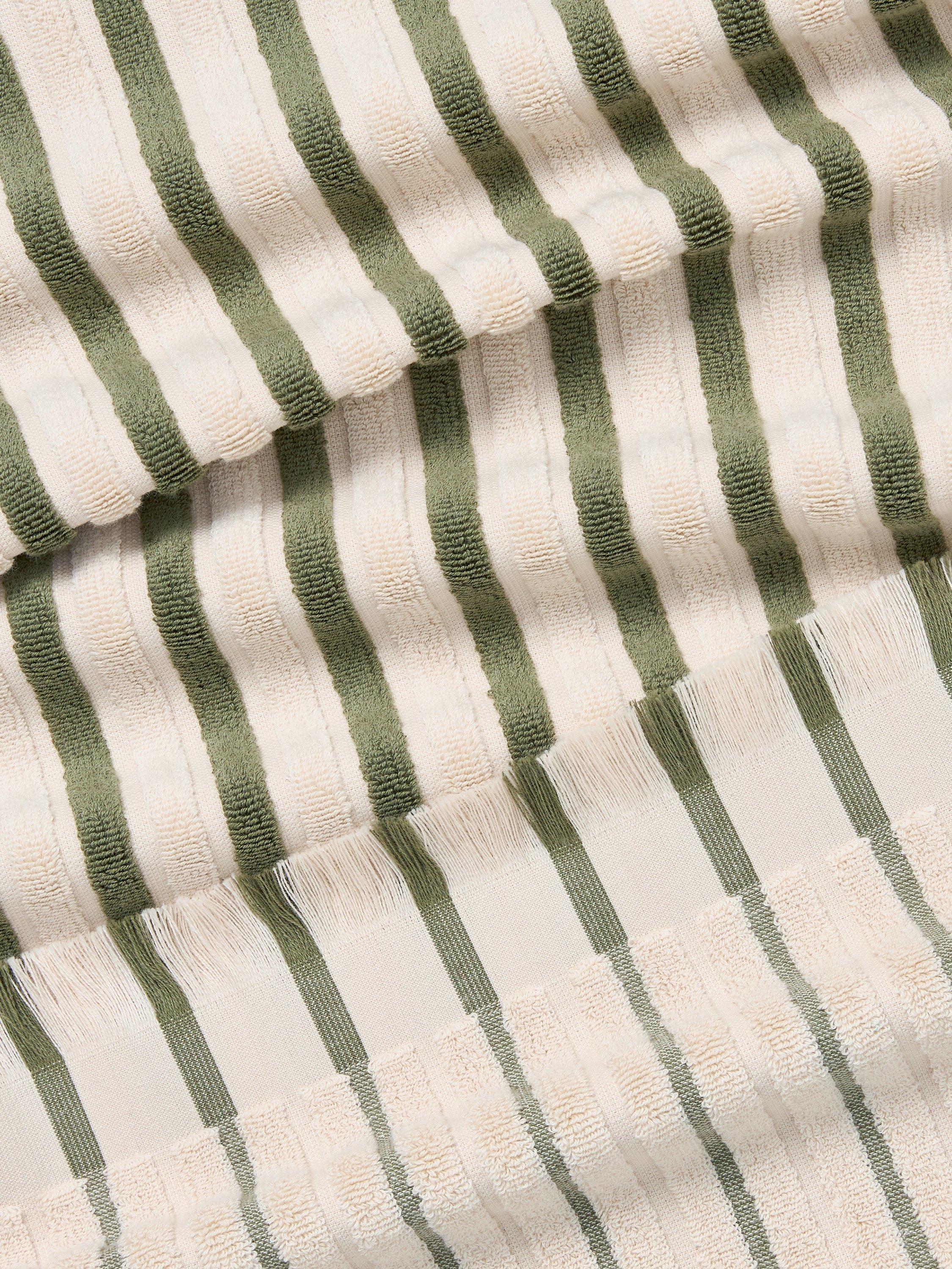 John Lewis striped fringed bath towel 550gsm (British brand)