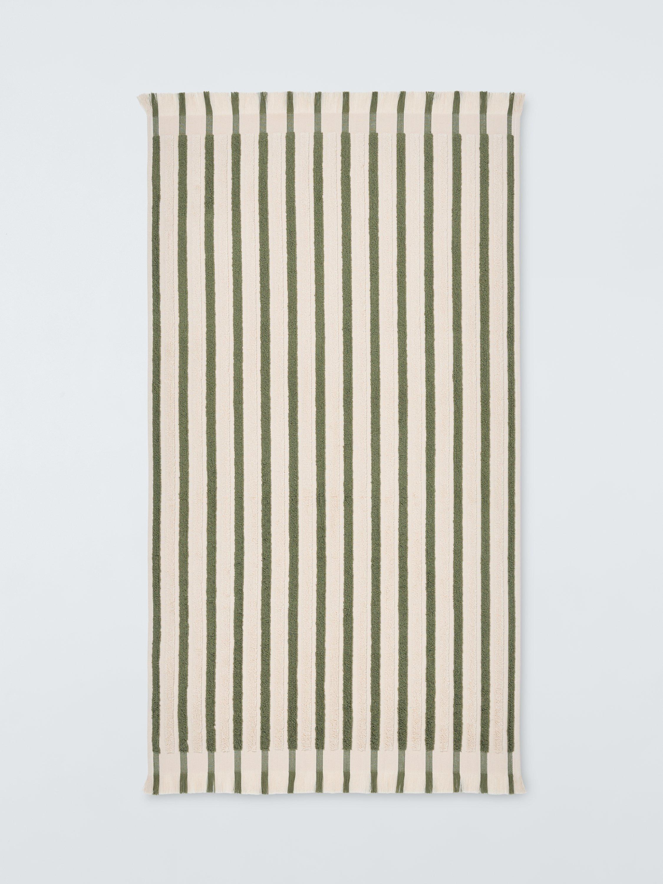 John Lewis striped fringed bath towel 550gsm (British brand)