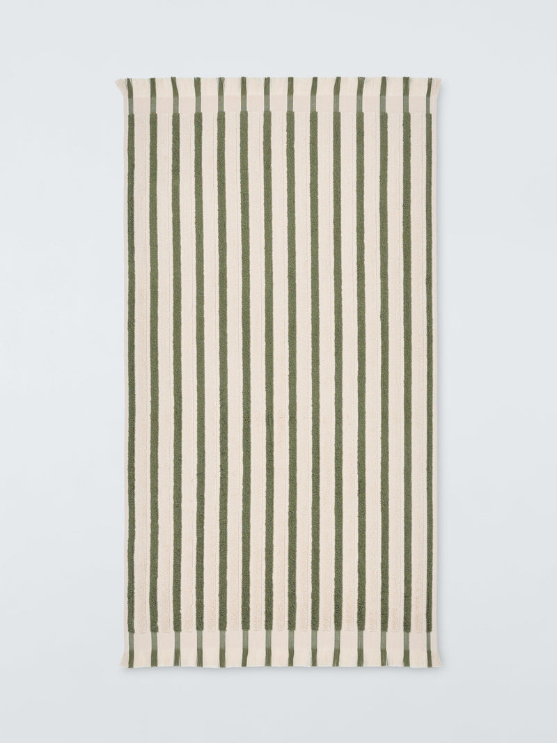 John Lewis striped fringed bath towel 550gsm (British brand)