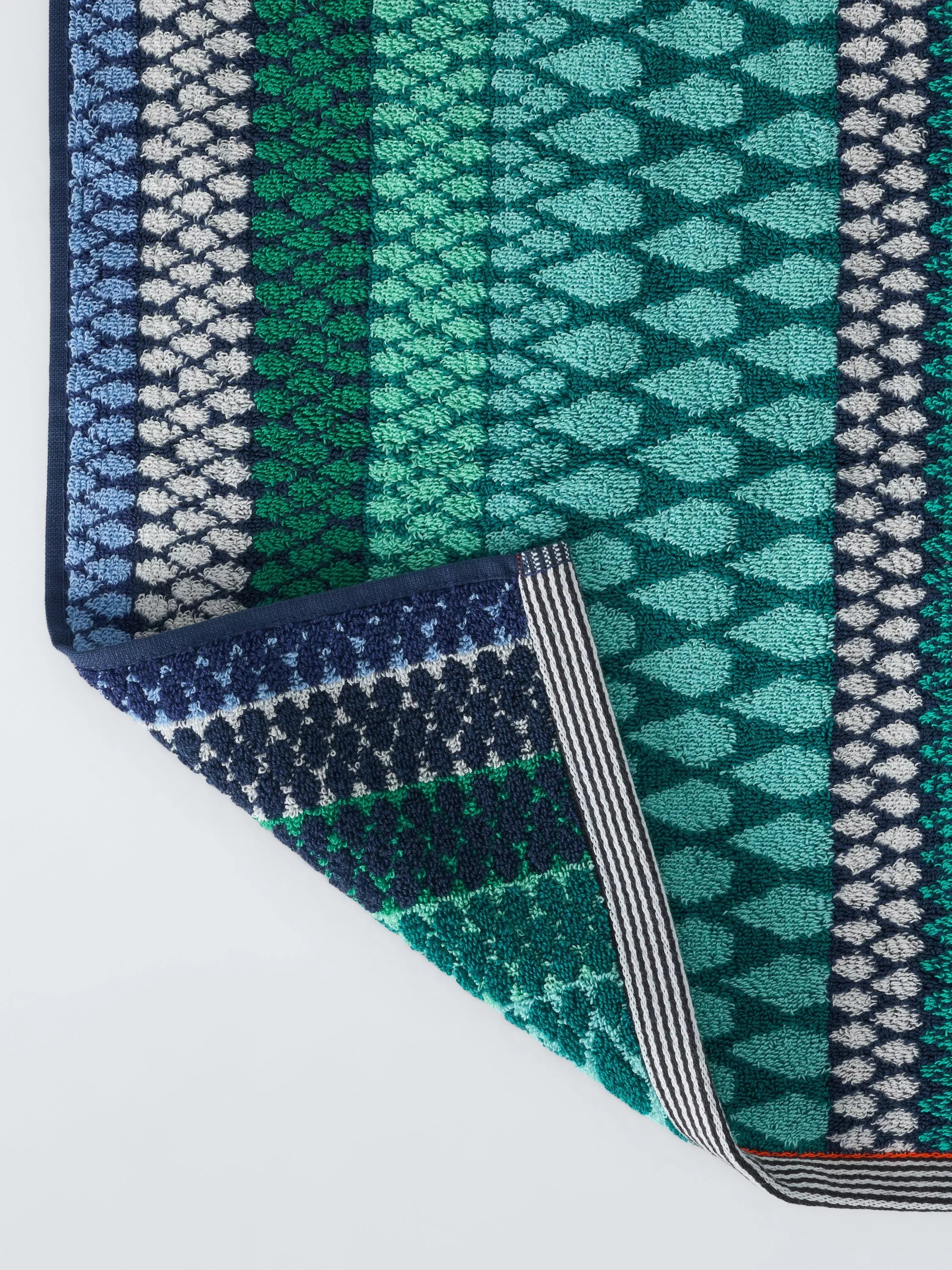 Margo Selby Olivia towels blue multi, UK version