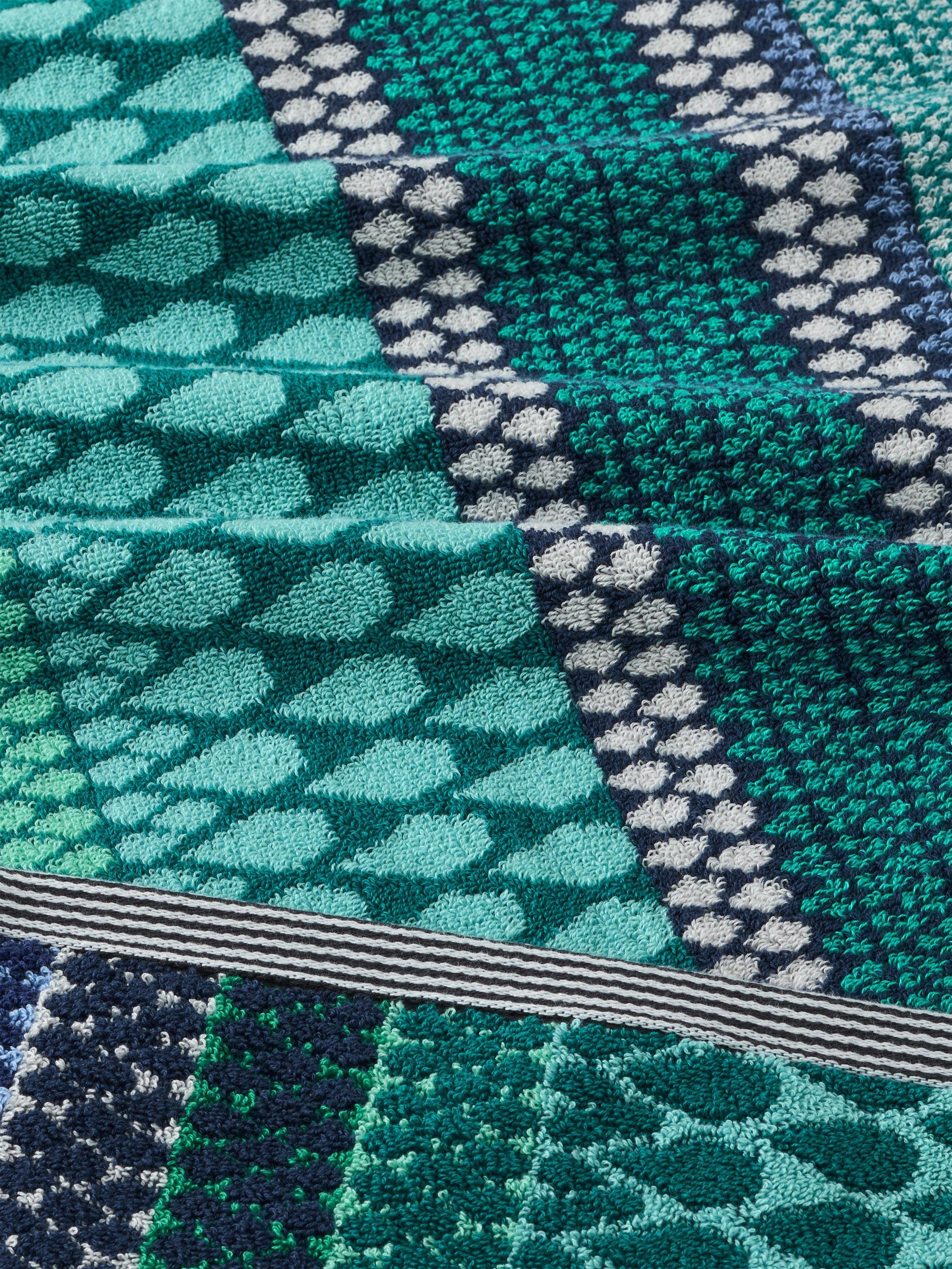 Margo Selby Olivia towels blue multi, UK version