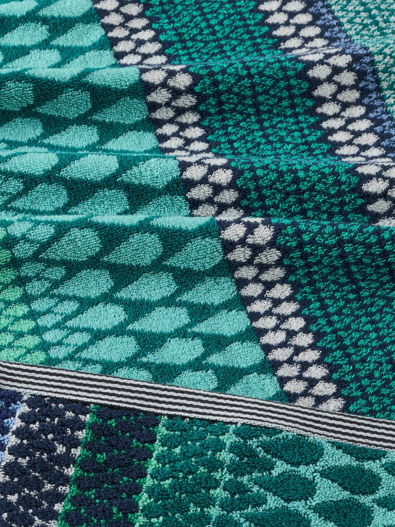 Margo Selby Olivia towels blue multi, UK version