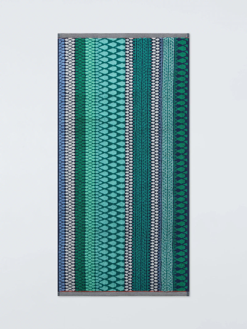 Margo Selby Olivia towels blue multi, UK version