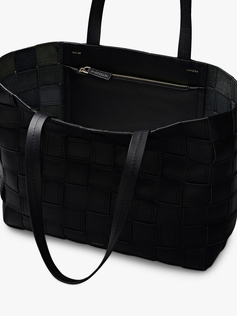 Radley Abbey woven leather tote black (British brand)