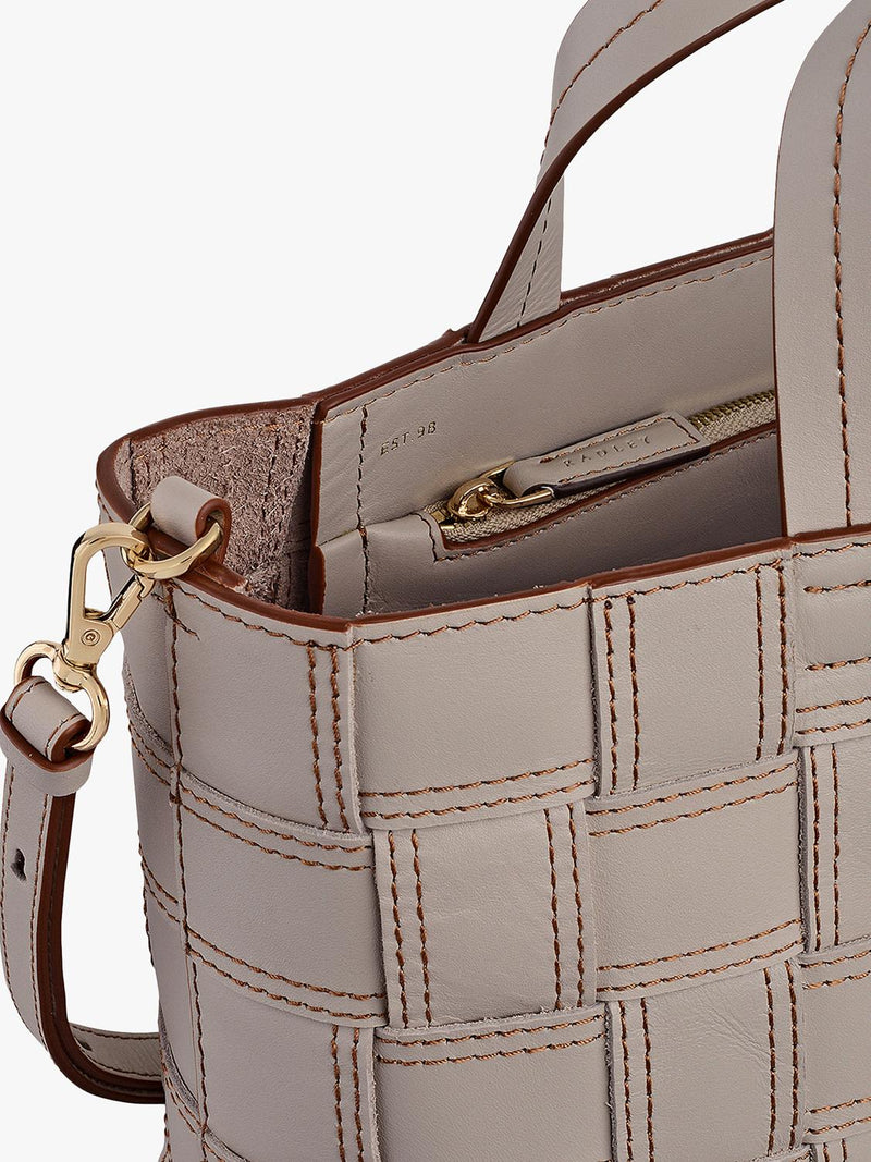 Radley Abbey woven leather cross body bag, UK version