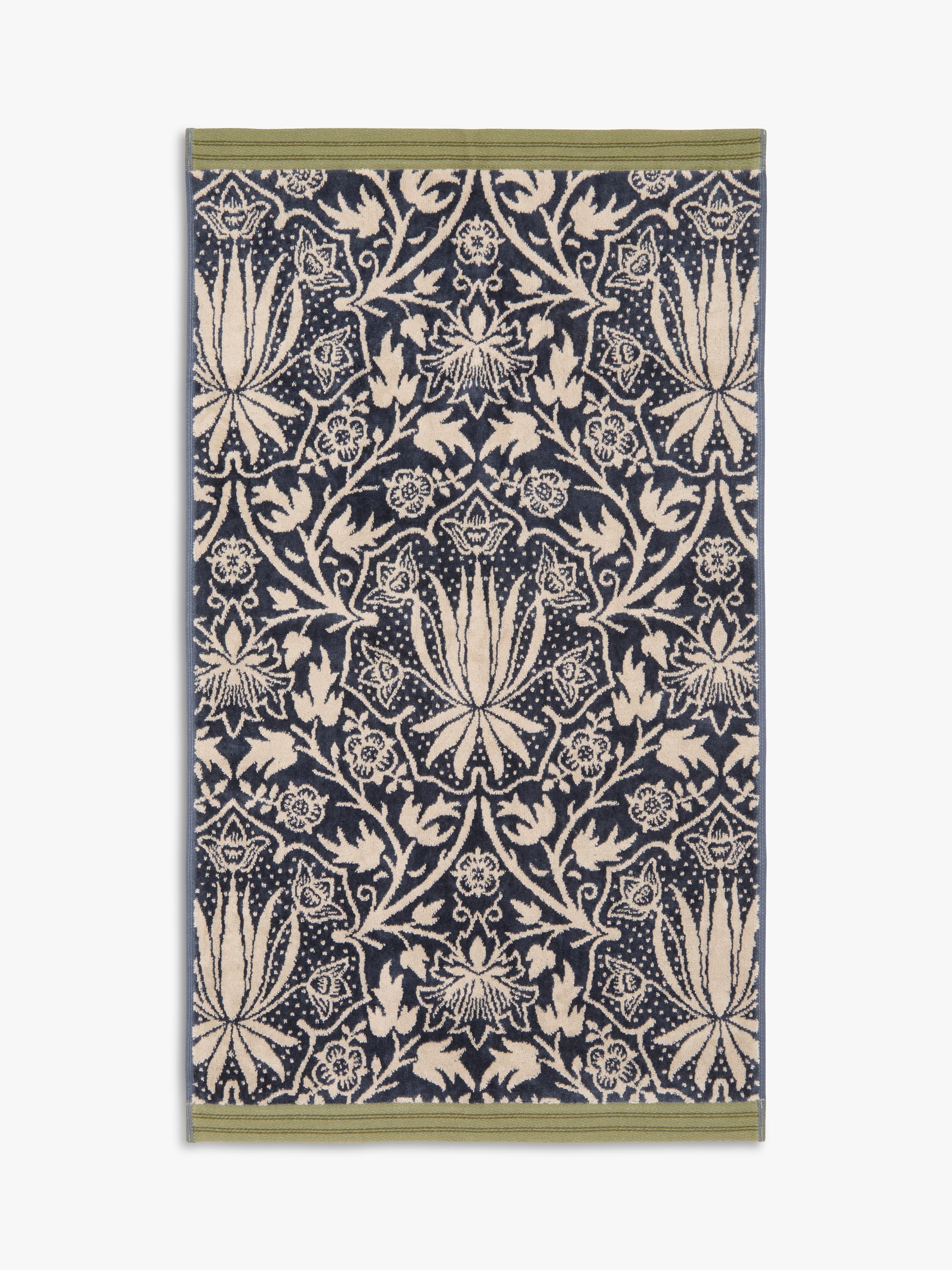Morris & Co. Iris & Rose bath sheet 150x90cm, imported from the UK