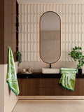 Ted Baker Cabana towels green floral cotton velour (British brand)