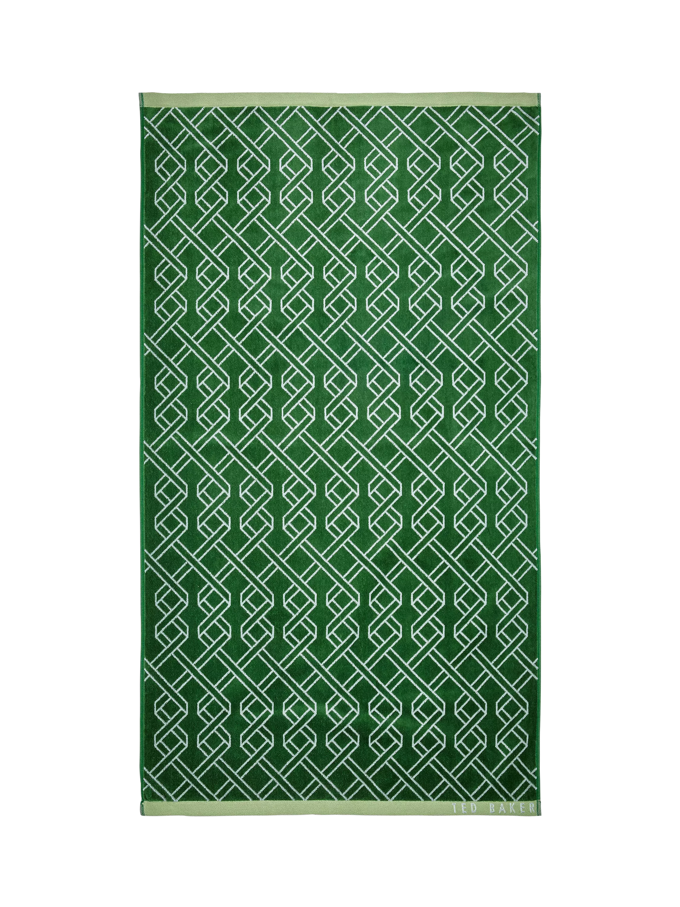 Ted Baker ribbon stripe towel green - British product
