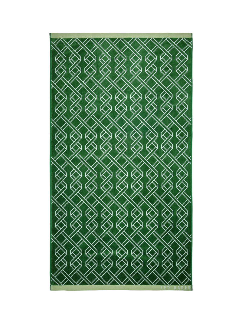 Ted Baker ribbon stripe towel green - British product