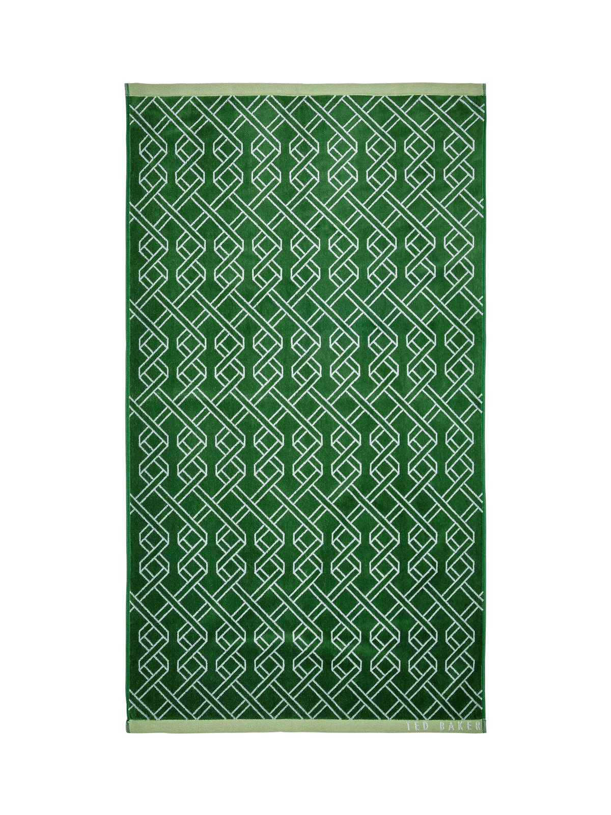 Ted Baker ribbon stripe towel green - British product