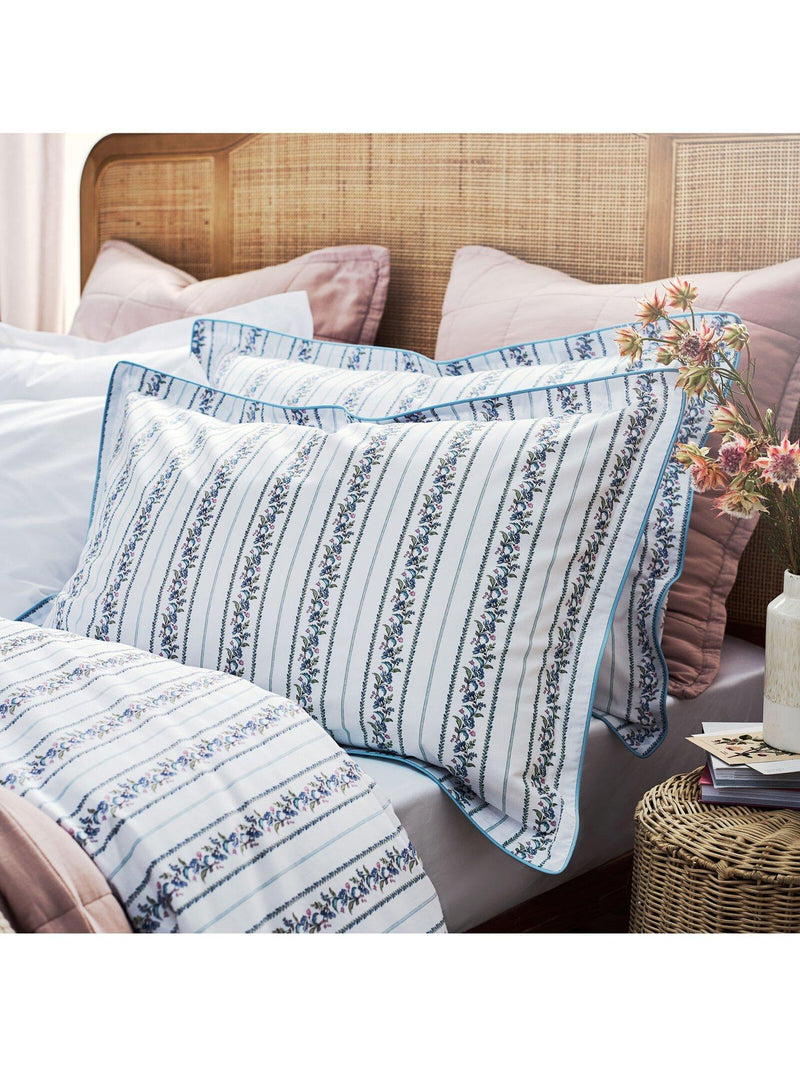 Christy Clara blue double duvet cover set - British product