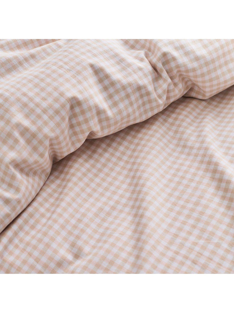 Christy gingham duvet cover set double 100% cotton - British product