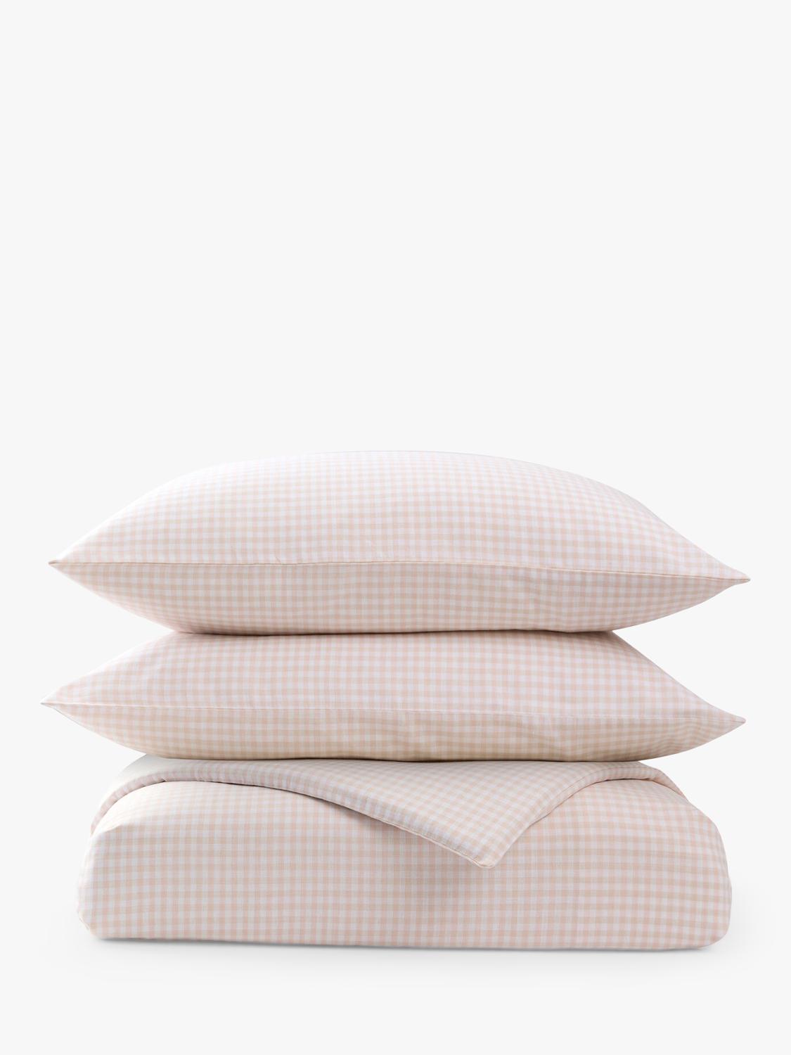 Christy gingham duvet cover set double 100% cotton - British product
