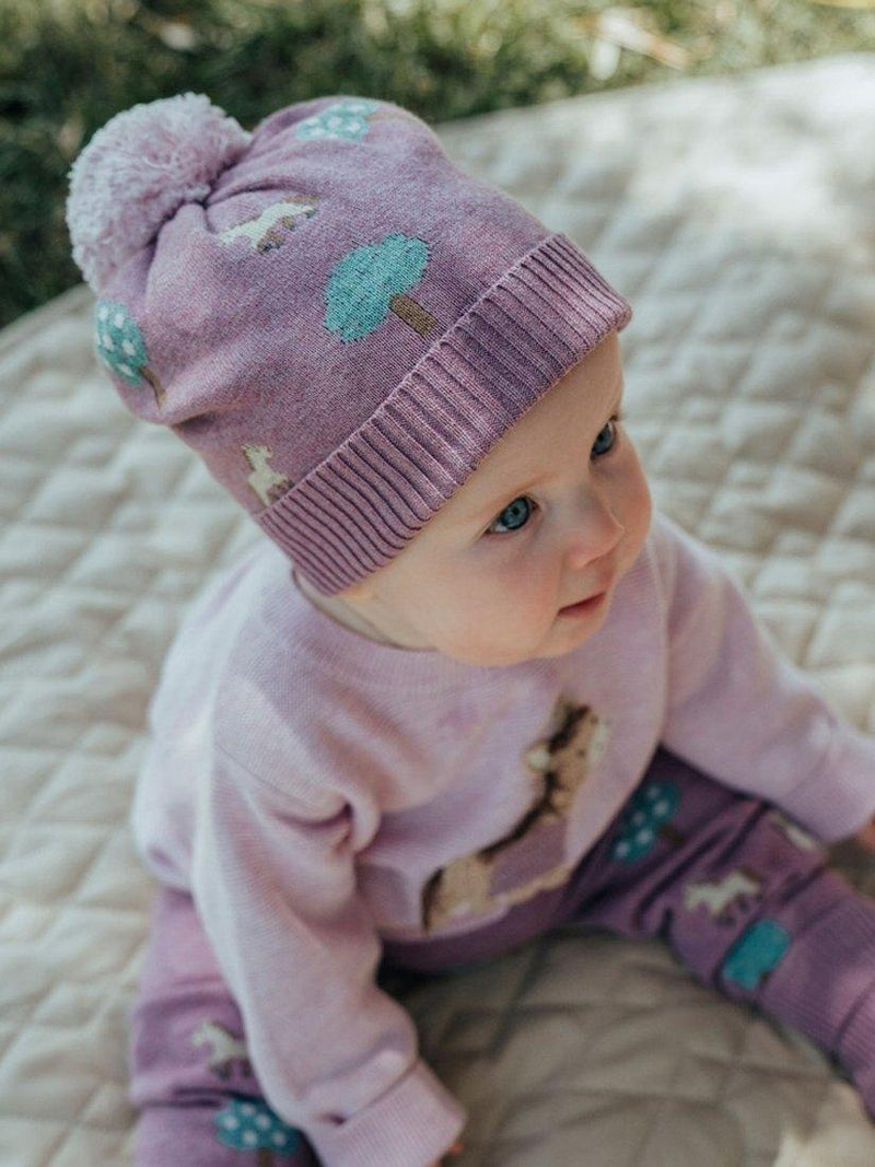 Purebaby kids beanie hat Orchard Jaquard, UK version