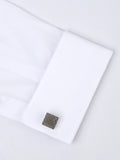 Moss textured square cufflinks gunmetal (British brand)