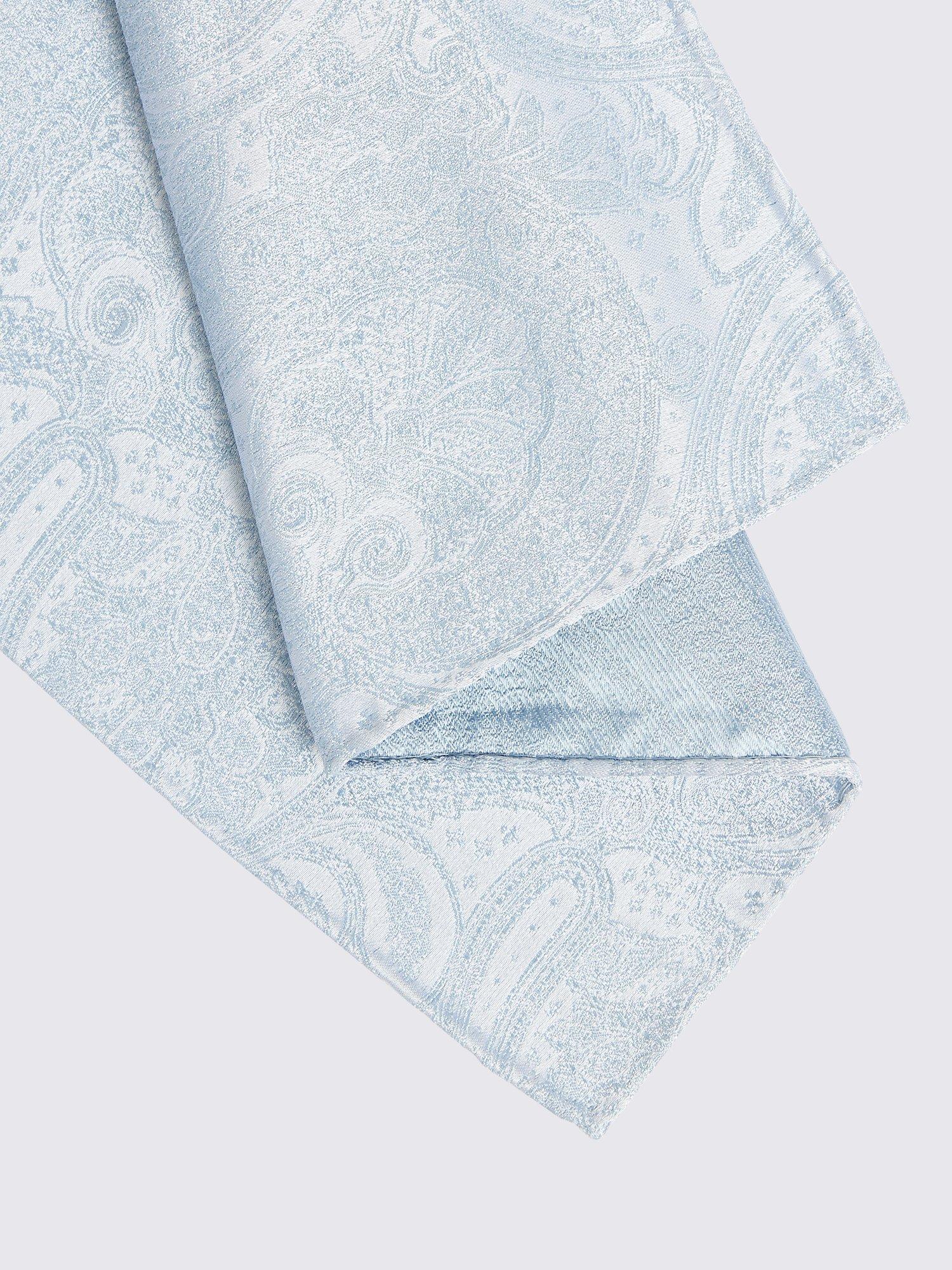 Moss silk paisley pocket square (British brand)