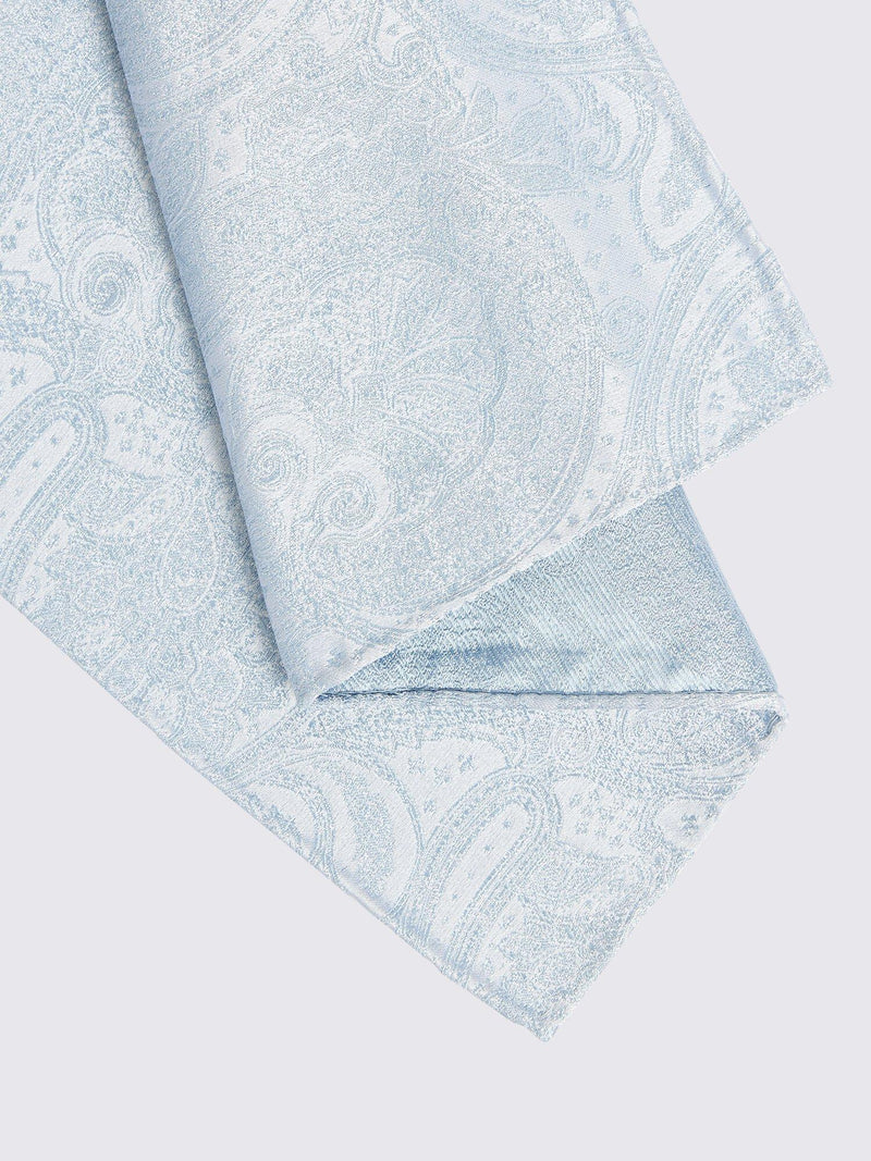 Moss silk paisley pocket square (British brand)