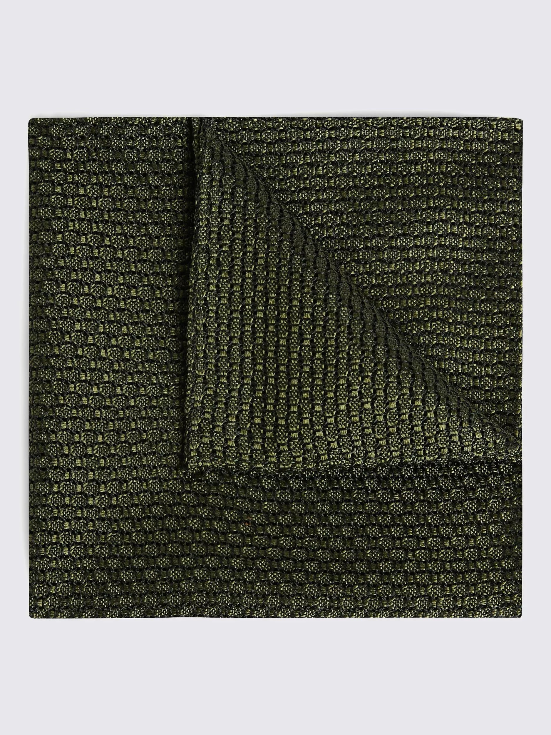 Moss Italian Silk Grenadine Pocket Square