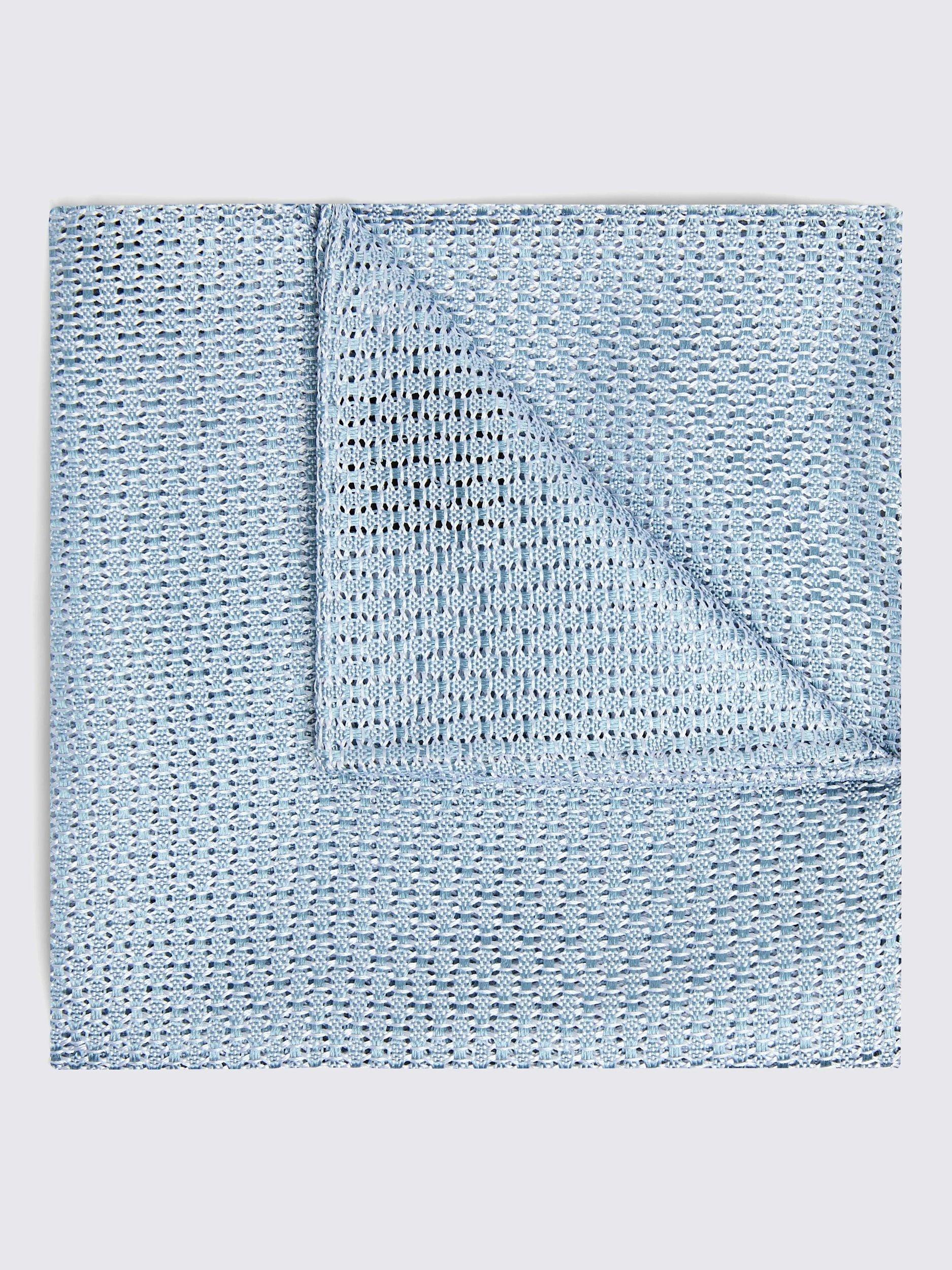 Moss Italian silk grenadine pocket square (British brand)