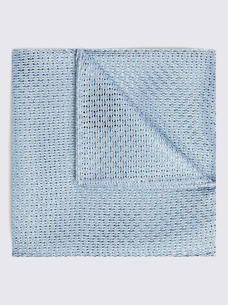 Moss Italian silk grenadine pocket square (British brand)